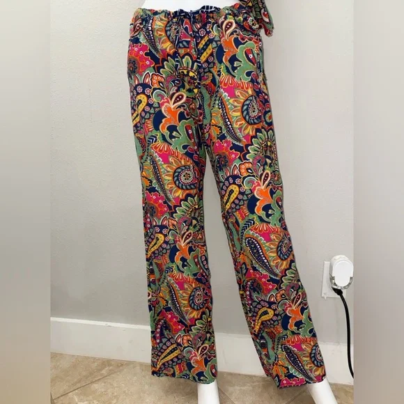 Vera Bradley Venetian Floral Lightweight Pajama Set Top XL Bottom L - Picture 4 of 6